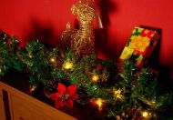 Vánoční dekorace, girlanda s osvětlením 2,7 m, teple bílý