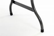 Skládací zahradní stůl v ratanovém designu - černý 180x75 cm