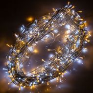 VOLTRONIC Vánoční řetěz 20 m, 200 LED, teple/studeně bílý