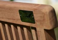DIVERO skládací židle z týkového dřeva, 2 ks