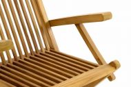 DIVERO skládací židle z týkového dřeva