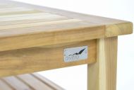 Zahradní set lavic a stolu DIVERO - neošetřené týkové dřevo - 150 cm