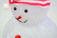 Vánoční dekorace, sněhulák, 24 x 24 x 32 cm, studeně bílý