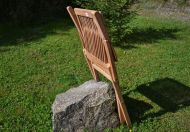 Sada DIVERO skládací židle z týkového dřeva - 4 ks