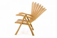 Dřevěná polohovatelná židle DIVERO - týkové dřevo
