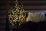 Vánoční dekorace světelný strom 150 cm, 96 LED, teple bílá