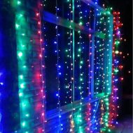 VOLTRONIC Vánoční světelný závěs 3x6 m, barevný, 12 pramenů