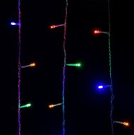 VOLTRONIC Vánoční řetěz 60 m, 600 LED, barevný, zelený kabel