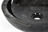 Kamenné umyvadlo - černý leštěný mramor DIVERO