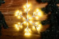 Vánoční LED dekorace, sněhová vločka, 30 cm, teple bílá