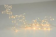 Světelná dekorace, vánoční sob, 80 cm, teple bílý