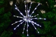 Vánoční osvětlení, světelná hvězda, studeně bílá, 120 LED