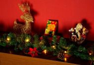 Vánoční dekorace, girlanda s osvětlením 2,7 m, na baterie