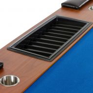 XXL pokerový stůl Royal Flush, 213 x 106 x 75 cm, modrý