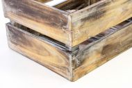 Dřevěná bedýnka VINTAGE DIVERO hnědá - 51 x 36 x 23 cm