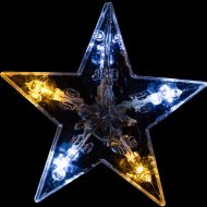 VOLTRONIC Vánoční závěs 5 hvězd, 61 LED, teple/studeně bílá