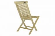 DIVERO Set 4 skládacích židlí z týkového dřeva, 89x46x62 cm