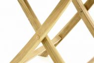 Skládací stolek DIVERO - týkové dřevo - 100 cm