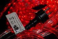 LED světelný kabel 240 diod, 10 m, červený