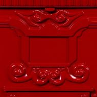 Poštovní schránka starožitná antik, červená