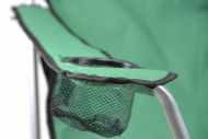 Sada 2 ks skládací kempingová židle DIVERO s polštářkem - zelená