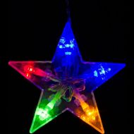 VOLTRONIC Vánoční závěs, 5 hvězd, 61 LED, barevný, ovladač