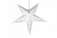 Vánoční hvězda s časovačem 60 cm, 10 LED, bílá