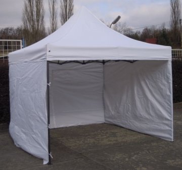Zahradní párty stan DELUXE nůžkový + boční stěny - 3 x 3 m bílá Zahradní párty stan DELUXE nůžkový + boční stěny - 3 x 3 m bílá