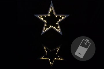Vánoční dekorace - hvězda, 20 LED, teple bílá Vánoční dekorace - hvězda, 20 LED, teple bílá