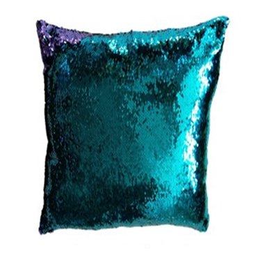 Povlak na polštář s flitry MAGIC 40 x 40 cm - tyrkysová / fialová Povlak na polštář s flitry MAGIC 40 x 40 cm - tyrkysová / fialová