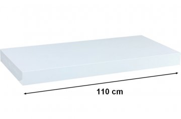 Nástěnná police STILISTA VOLATO - lesklá bílá 110 cm Nástěnná police STILISTA VOLATO - lesklá bílá 110 cm