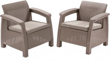 Zahradní set dvou křesel CORFU - cappuccino Zahradní set dvou křesel CORFU - cappuccino