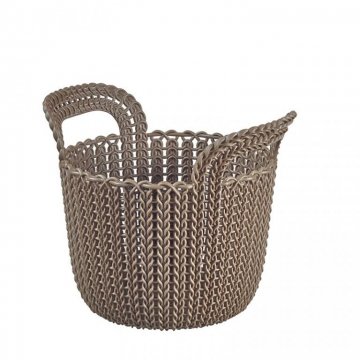 kulatý košík KNIT 3L - hnědá CURVER kulatý košík KNIT 3L - hnědá CURVER