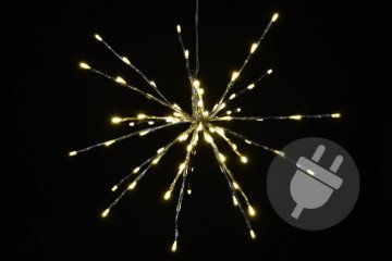 Vánoční LED osvětlení, světelná hvězda, teple bílá, 80 LED