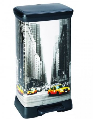 Odpadkový koš DECOBIN pedálový 50l - NEW YORK CURVER Odpadkový koš DECOBIN pedálový 50l - NEW YORK CURVER