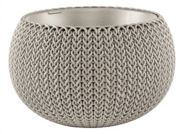 Květináč COZIES KNIT - S - písková Květináč COZIES KNIT - S - písková