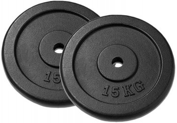 Závaží na činky 15 kg černé, 2 ks Závaží na činky 15 kg černé, 2 ks