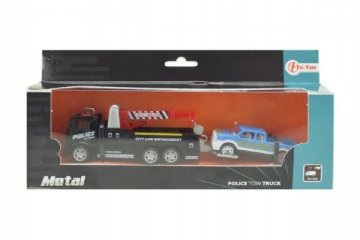 Auto odtahovka s jeřábem 2ks kov 18cm na zpětné natažení v krabičce 24x11x5cm Auto odtahovka s jeřábem 2ks kov 18cm na zpětné natažení v krabičce 24x11x5cm