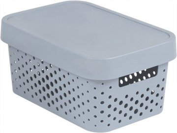 Úložný box INFINITY DOTS 4,5L - šedý Úložný box INFINITY DOTS 4,5L - šedý