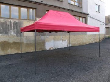 Zahradní párty stan DELUXE nůžkový, 3 x 4,5 m, červený