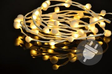 Vánoční LED osvětlení - sněhové vločky - 48 LED, teplá bílá Vánoční LED osvětlení - sněhové vločky - 48 LED, teplá bílá