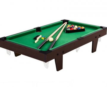 GamesPlanet® Mini kulečník pool, 92x52x19 cm, hnědá