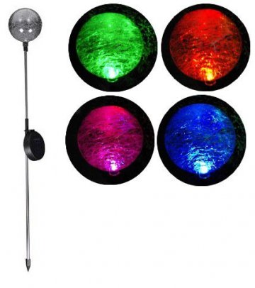 Zahradní LED solární lampa Garth skleněné koule se změnou barvy Zahradní LED solární lampa Garth skleněné koule se změnou barvy
