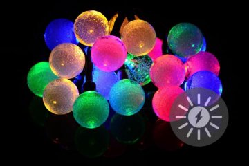 Solární světelný řetěz 20 LED barevné - blikající funkce Solární světelný řetěz 20 LED barevné - blikající funkce