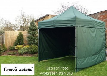 Zahradní párty stan PROFI STEEL 3 x 6 m, tmavě zelený