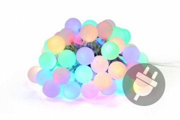 Zahradní párty osvětlení - venkovní 50 LED pastelové barvy Zahradní párty osvětlení - venkovní 50 LED pastelové barvy