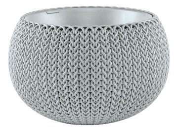 Květináč COZIES KNIT - S - šedá Květináč COZIES KNIT - S - šedá