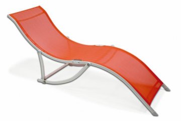 Zahradní lehátko skládací Garthen - oranžová Zahradní lehátko skládací Garthen - oranžová
