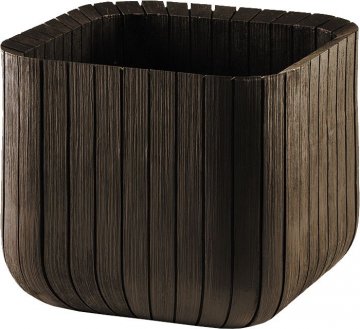 Květináč CUBE PLANTER L - hnědý Květináč CUBE PLANTER L - hnědý