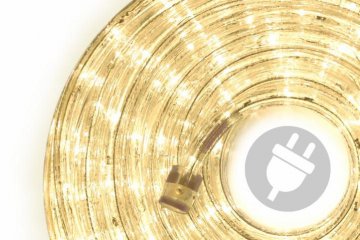 LED světelný kabel - 240 diod, 10 m, teple bílý LED světelný kabel - 240 diod, 10 m, teple bílý